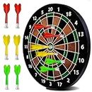 FunBlast Round Magnetic Dartboard Board Game Set, Magnet Dart Board Game for Kids and Adults, Target Shooting Game, Indoor and Outdoor Magnetic Score Dartboard Kit with 6 Darts (34 CM)