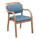 家具 Chairs Modern Furniture Cotton Fabric + Sponge Cushion Dining Collapsible Solid Wood Leisure Modern Minimalist Household Restaurant with Backrest Folding (blue/orange)(Color:02)