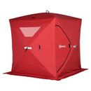 Outsunny Ice Fishing Shelter Insulated Waterproof Portable for Outdoor 4 Person Tent Fiberglass | Wayfair AB1-001RD