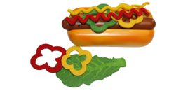 Hot Dog Box Spielzeug Essen Imbiss Fast Food Lebensmittel Würstchen Gemüse Brot