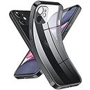 Supdeal Crystal Clear Hülle für iPhone 11, Niemals gelb mit Kameraschutz, Silikon Durchsichtig Handyhülle Weicher Passform, Ultra Dünn und Leicht Case Cover, 6,1", Schwarz