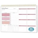 Weekly Planner Notepad Undated, Weekly To Do List Notepad, Habit Tracker Journal, Weekly Desk Calendars, Goals Schedule Planners Organizers, Office Supplies Gift for Men and Women,52 Weeks,(8.5x11’’)