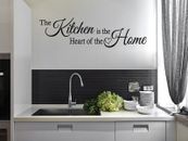 Küchenwand Zitat ""Die Küche ist das Herz.."" Wandkunst Aufkleber, Vinyl Transfer
