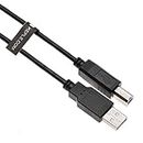 USB B Cable for DJ Midi Controllers, keyboards, samplers, effect pads, Syntesizers Numark, Pioneer, Native Instruments, Traktor, Denon, Akai to MacBook Dell HP 1m