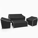Gasadar Patio Furniture Covers 4 Piece, Waterproof Outdoor Furniture Covers, Patio Furniture Set Covers -Black
