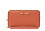 MICHAEL KORS Mercer Large Flat Multifunction Leather Phone Case Wallet Wristlet 