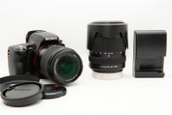 Cámara digital Sony Exc+4 SLT-A55V DSLR con paquete de 2 lentes funciona desde Japón