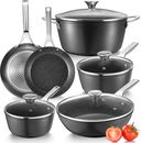 Fadware/Bezia Induction Cookware 10 Piece Pots and Pans Set Nonstick F9102