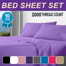 2000TC Hotel Collection Bed Sheet Set Fitted Flat Pillowcases S/D/Queen/K/KS AU