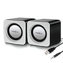 FRONTECH Premium 2.0 Channel USB Powered Speakers with 1.5W x 2 Output, AUX Input, and 1-Year Warranty (White)
