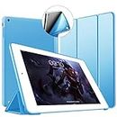 VAGHVEO Funda para iPad 2/3 / 4, Ultra Slim Protectora Silicona Smart Cover [Auto-Sueño/Estela] Cubierta Trasera de Silicona Suave TPU Case para Apple iPad 2, iPad 3, iPad 4 Tableta, Azul