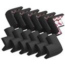 12 Pack Soft Corner Protector Baby Proofing Edge and Corner Guards, Safety Pre-Taped Rubber Foam Furniture Bumper for Fireplace, Table, Stair, Cabinet (Black)