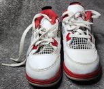 Nike Air Jordan Zapatos para Niños Pequeños Talla 8C Blanco Rojo y Negro