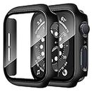 VEMIGON Compatible With Apple Smartwatch Series 6 5 4 Se/Se2 40Mm With Tempered Glass Screen Protector|ISmartwatch Case With Screen Guard|Touch Sensitive|Full Coverage Bumper Protective Cover(Black)