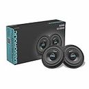 Bassoholic Two Way 6.5 Inches Coaxial High Bass Speakers for Car with Imported Rubber Edge Cone (Brown)