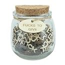 Jar of Fucks Gift Jar, Fucks to Give Gag Gifts MDF Fuck Wooden Letters Piece Bad Mood Vent Spoof Funny Stress Relief Gifts Birthday Gift Ideas Christmas Gifts Holiday Novelty Gifts Gift for Friend-5oz