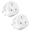 Smart Plug, TVLIVE 2 Pack 13A Smart Plugs WiFi Outlet Works with Amazon Alexa(Echo, Echo Dot), Google Home, IFTTT, Wireless Smart Socket, Remote Control, Schedule and Timer Function, No Hub Required