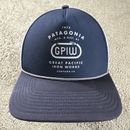 Patagonia Trucker Hat Cap Adult Blue Roped Snapback GPIW Logo Spellout Mesh