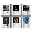 Drake Poster 8x10 Zoll Leinwanddrucke ungerahmt Satz von 6 Musik Album Cover Poster für Raumästhetik Leinwand Wand Kunst Raum Dekor für Teen Mädchen