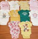 Old Navy Girls 0-3 MONTH Clothing Lot 10 PIECES Summer Bodysuits #15-769