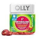 OLLY Metabolism Gummy Rings, Apple Cider Vinegar, Vitamin B12, Chromium, Energy and Digestive Health, Chewable Supplement, Apple Flavor - 30 Count