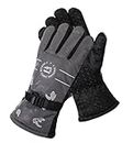 Alexvyan Grey Long Men's Snow&Windproof Thermal Soft Warm Winter Riding&Protective Gloves(Fur/Fleece Inside)Warm Hand Riding Cycling,Byke,Bike,Scooty,Motorcycle Travelling For Men&Boy,Male,Standard