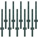 AMAGABELI GARDEN & HOME 3-4-5 Feet Fence Posts Sturdy Heavy Duty Metal Fence Post with U-Channel Steel Fence U-Post Coated Green Poles Support for Chicken Wire Fence Garden Patch Posts 3Feet 10Pack