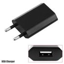 1A Charger 5V 2 Pin USB for Samsung Galaxy S10/S9/S8 Xiaomi Mi 9/8/A2/A1 Black
