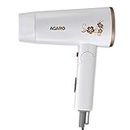 AGARO HD 1217 Hair Dryer, 2 Speed 3 Temperature Settings, Cool Shot, Foldable handle, 1800Watts, hair Drying, hair Styling For Men & Women, White