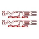 2 Pieces RED I-VTEC DOHC STICKER DECAL EMBLEM CIVIC S2000 ACCORD JDM IMPORT ILLEST