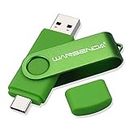 OTG USB C Type C Flash Drive USB 3.0/3.1 Photo Stick (128GB, Green)