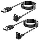 2 Pack 3.3FT/1m Charging Cable Charger for Garmin Fenix 7 7S 7X 6 6S 6X 5 5S, Forerunner 245 945, Instinct 2 2S, Vivoactive 4 4S 3, Vivosmart 5, Upgraded Horizontal Charging Cord for Garmin Watch