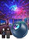 Proiettore Stelle Soffitto RGB 3D Planetario Proiettore Bluetooth Musicale Proiettore Soffitto 15 Rumore Bianco Proiettore Galassia Telecomando/Timer/360°, Proiettore Stelle Soffitto Bambini Adulti