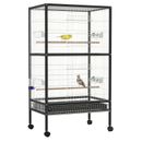 30x20.5x54-Inch Bird Cage Parrot Macaw Finch Cockatoo Flight Cage with Wheels Bl