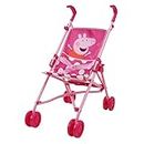 Peppa Pig: Doll Umbrella Stroller - Pink & White Dots - Fits Dolls Up to 24", Easy to Fold for Storage & Travel, for Dolls Plushes-Stuffed Animals, Pretend Play for Kids Ages 3+