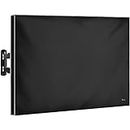 Outdoor TV Cover 80" - 85" inch - Universal Weatherproof Protector for Flat Screen TVs - Fits Most TV Mounts and Stands - Black