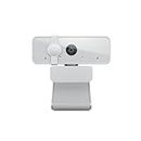 Lenovo 300 FHD Webcam with Full Stereo Dual Built-in mics | FHD 1080P 2.1 Megapixel CMOS Camera |Ultra-Wide 95 Lens, Digital Zoom | 360 Rotation | Flexible Mount, Cloud Grey