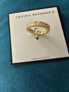 FREIDA ROTHMAN 14kt Plated Sterling Silver Square Matte Radiance Ring Size 6