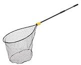 Frabill Unisex-Erwachsene Conservation Net Angelnetz, schwarz/gelb, Hoop Size: 23" X 26" | Telescoping Handle: 35-60"