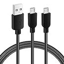 Mygatti 1M Micro USB Cable（2 Pack）,USB 2.0 Type A to Micro USB Fast Charging Data Cable,Compatible with Galaxy S7 S6 S5 J7 Edge Note 5,Kindle Fire,PS4 Controller and More Micro USB Devices