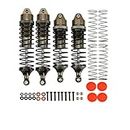 RCAWD Big Bore Full Aluminum Shocks for Traxxas Slash 4WD 4x4 Upgrades Parts, 1/10 Traxxas Stampede 4WD 4x4,Traxxas Hoss 4WD 4x4,Traxxas Rustler 4WD 4x4(Titanium)