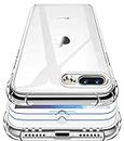 Garegce Cover Compatibile con iPhone 8 Plus/iPhone 7 Plus, 2 Pezzi Vetro Temperato, Silicone Antiurto Protettiva Case Custodia Compatibile con iPhone 8 Plus/7 Plus - 5.5 Pollici - Trasparente