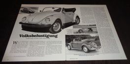 VW Beetle Convertible Purchasing Advice Report (1987)