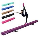 FBSPORT 8ft Balance Beam: Folding Floor Gymnastics Equipment for Kids Adults,Non Slip Rubber Base, Gymnastics Beam for Training, Practice, Physical Therapy and Professional Home Training