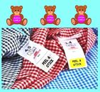 20 Stick on Clothing Name Labels Clothes School Uniform Care Home Kids Children'