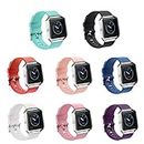 GinCoband Fitbit Blaze Bands Replacement for Fitbit Blaze Smart Watch No Tracker 8 Color Large Small Women (Set of 8, Small)