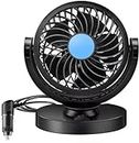 FieryFrost Single Head 12V DC Electric Car Fan for Dashboard Rotatable 360 Degree Car Auto Powerful Cooling Air Fan light Weight