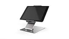 Durable Aluminium Foldable Tablet Stand | Universal Mount for 7-13" iPad, Fire, Samsung & More | Anti Theft Lockable & Rotatable 360° | Kitchen & Desk Holder