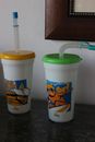 2 BORRACCE PLASTICA MCDONALDS ANNI 90 VINTAGE MCDONALD 'S DRINKING PLASTIC CUPS