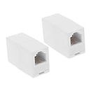 EMSea 2Pcs RJ11 6P4C Female to Female Connector RJ11 6P4C Inline Coupler BT Telephone Line Cable Adapter Accessories for Home Living Room Bedroom Office